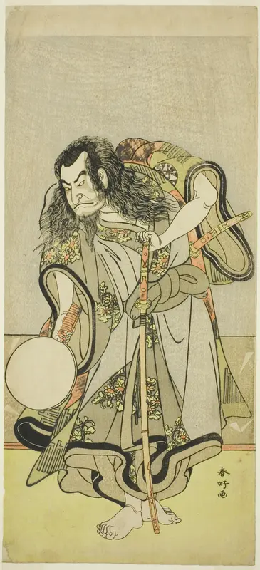 Actor Nakamura Nakazô I as Monk Shunkan in “Outing to Pick Pine Seedlings on the Rat-Day of the New Year” (“Hime Komatsu Ne no Hi Asobi”)