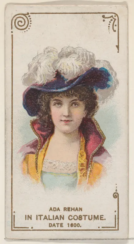 Ada Rehan in Italian Costume of 1600, from the set Actors and Actresses, Second Series (N71) for Duke brand cigarettes Wall Art by W. Duke, Sons & Co. - High-Resolution Digital Print