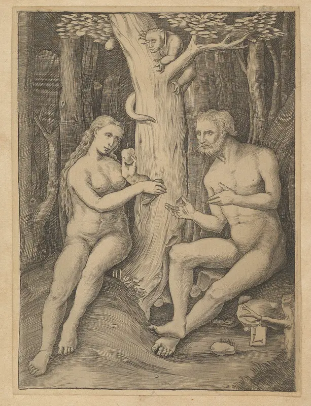 Adam and Eve Wall Art by Lucas van Leyden - High-Resolution Digital Print