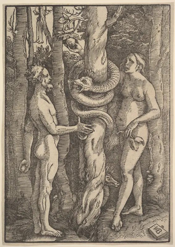 Adam and Eve Wall Art by Hans Baldung (called Hans Baldung Grien) - High-Resolution Digital Print