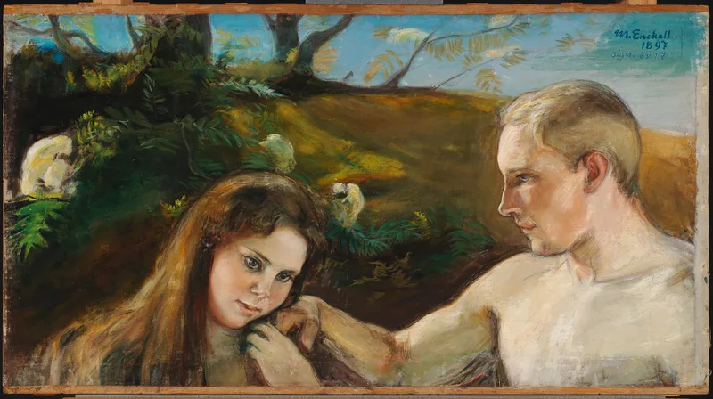 Adam and Eve Wall Art by Magnus Enckell - High-Resolution Digital Print