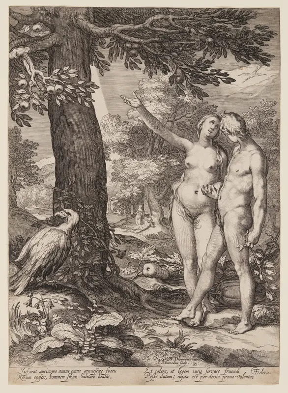 Adam and Eve before the Tree of Knowledge, from History of the First Parents of Man