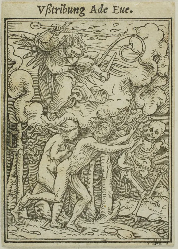 Adam and Eve Driven out of Paradise Wall Art by Hans Holbein, the younger - High-Resolution Digital Print