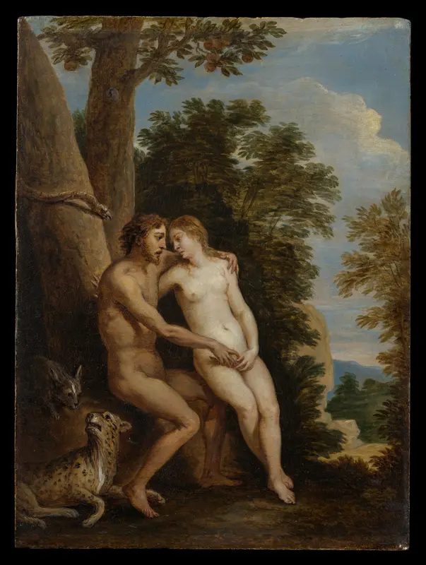 Adam and Eve in Paradise Wall Art by David Teniers the Younger - High-Resolution Digital Print