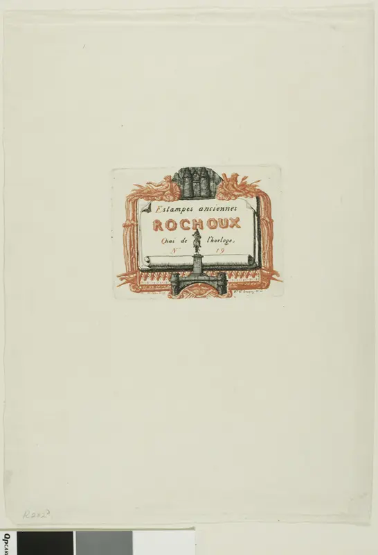 Address-Card of the Printseller, Rochoux