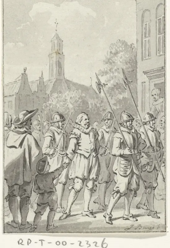 Admiraal Blois van Treslong gevangen gezet op het Gravensteen te Middelburg, 27 februari 1585 Wall Art by Unknown - High-Resolution Digital Print