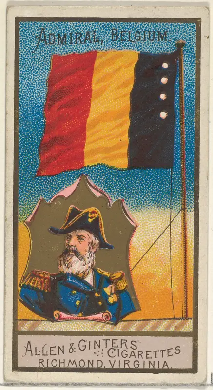 Admiral, Belgium, from the Naval Flags series (N17) for Allen & Ginter Cigarettes Brands Wall Art by Allen & Ginter - High-Resolution Digital Print