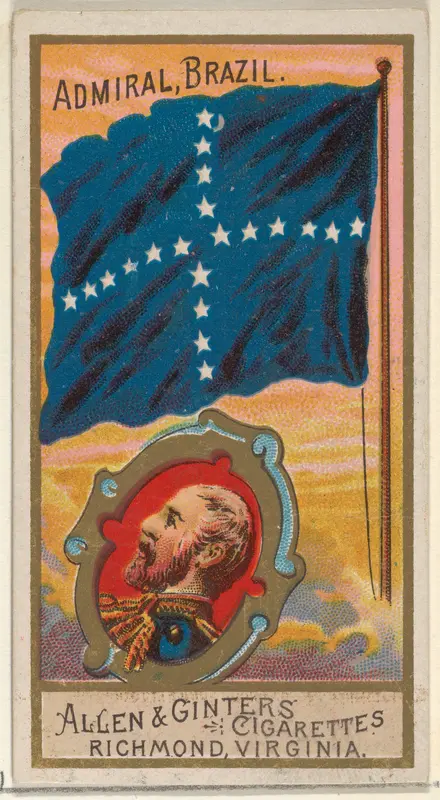 Admiral, Brazil, from the Naval Flags series (N17) for Allen & Ginter Cigarettes Brands Wall Art by Allen & Ginter - High-Resolution Digital Print