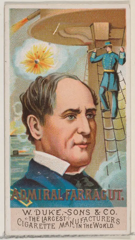Admiral Farragut, from the series Great Americans (N76) for Duke brand cigarettes Wall Art by W. Duke, Sons & Co. - High-Resolution Digital Print
