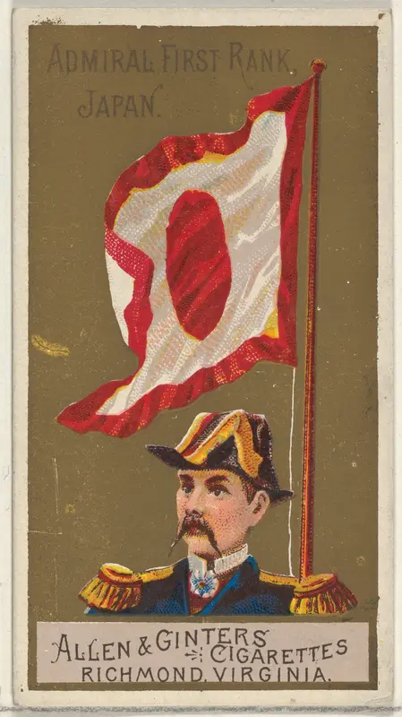 Admiral First Rank, Japan, from the Naval Flags series (N17) for Allen & Ginter Cigarettes Brands Wall Art by Allen & Ginter - High-Resolution Digital Print