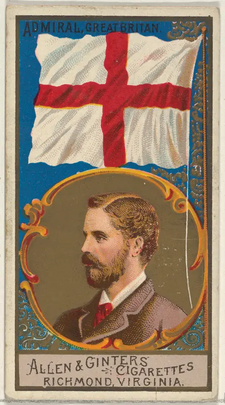 Admiral, Great Britain, from the Naval Flags series (N17) for Allen & Ginter Cigarettes Brands Wall Art by Allen & Ginter - High-Resolution Digital Print