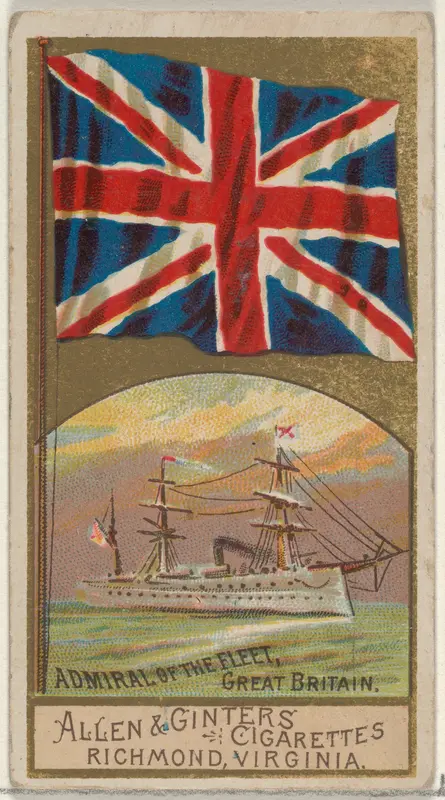 Admiral of the Fleet, Great Britain, from the Naval Flags series (N17) for Allen & Ginter Cigarettes Brands Wall Art by Allen & Ginter - High-Resolution Digital Print