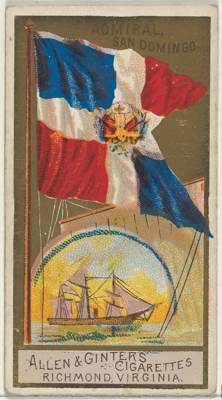 Admiral, San Domingo, from the Naval Flags series (N17) for Allen & Ginter Cigarettes Brands Wall Art by Allen & Ginter - High-Resolution Digital Print