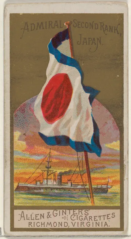 Admiral Second Rank, Japan, from the Naval Flags series (N17) for Allen & Ginter Cigarettes Brands Wall Art by Allen & Ginter - High-Resolution Digital Print