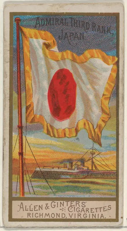 Admiral Third Rank, Japan, from the Naval Flags series (N17) for Allen & Ginter Cigarettes Brands Wall Art by Allen & Ginter - High-Resolution Digital Print