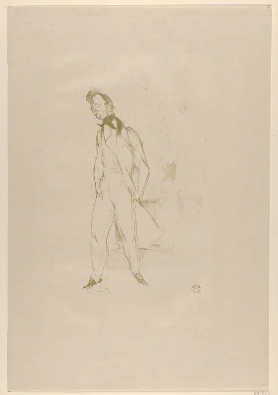 Adolphe (The Sad Young Man) Wall Art by Henri de Toulouse-Lautrec - High-Resolution Digital Print