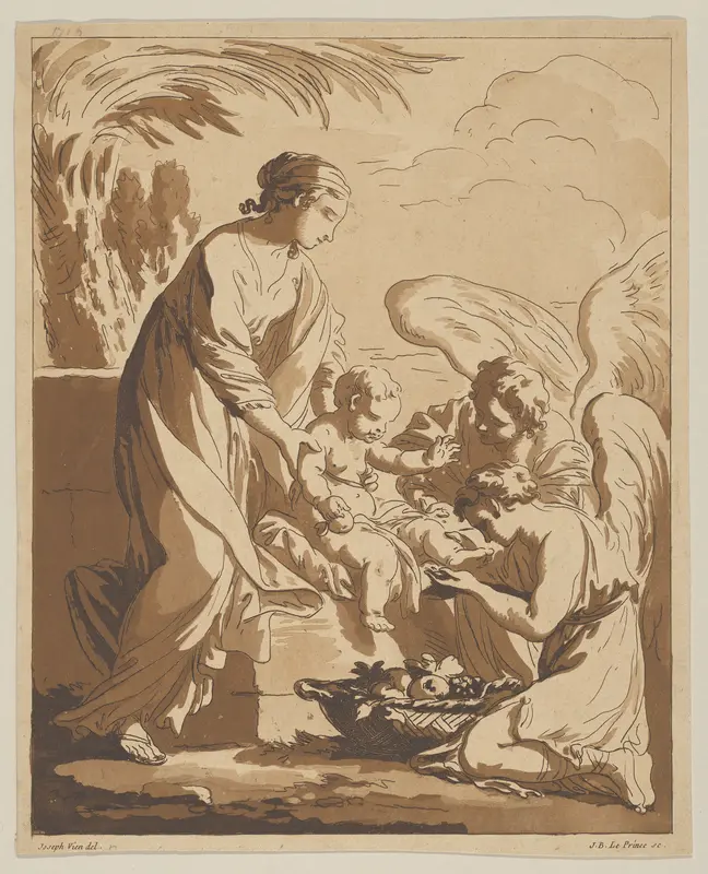 Adoration of the Angels (L’Adoration des anges) Wall Art by Jean-Baptiste Le Prince - High-Resolution Digital Print