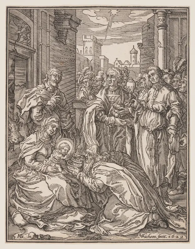 Adoration of the Magi Wall Art by Christoffel van Sichem, II - High-Resolution Digital Print