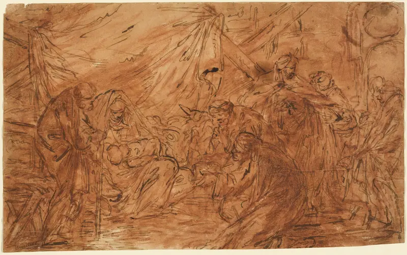 Adoration of the Magi Wall Art by Pupil of François Boucher - High-Resolution Digital Print