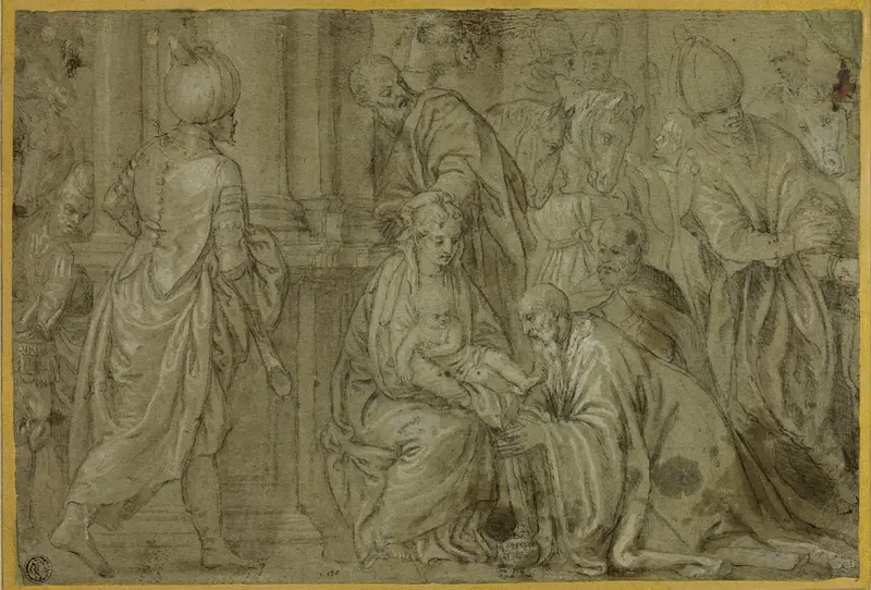 Adoration of the Magi Wall Art by Benedetto Caliari - High-Resolution Digital Print