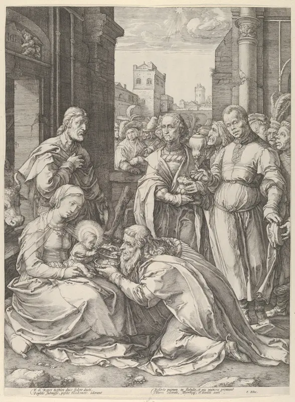 Adoration of the Magi Wall Art by Hendrick Goltzius - High-Resolution Digital Print