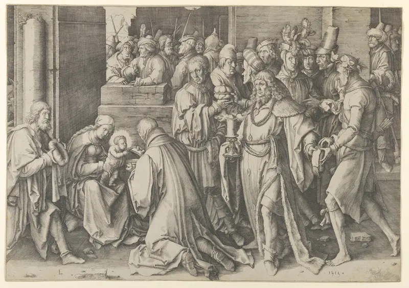 Adoration of the Magi Wall Art by Lucas van Leyden - High-Resolution Digital Print