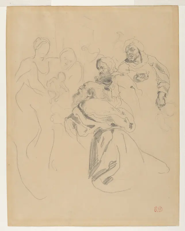 Adoration of the Magi, after Rubens Wall Art by Eugène Delacroix - High-Resolution Digital Print