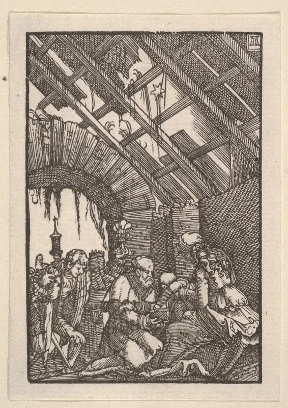 Adoration of the Magi, from "The Fall and Salvation of Mankind Through the Life and Passion of Christ" Wall Art by Albrecht Altdorfer - High-Resolution Digital Print