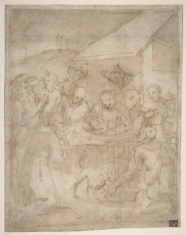 Adoration of the Shepherds Wall Art by Giovanni Battista Paggi - High-Resolution Digital Print