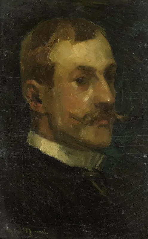Adriaan Pit (1860-1944). Directeur van het Nederlands Museum voor Geschiedenis en Kunst te Amsterdam Wall Art by Marinus van der Maarel - High-Resolution Digital Print