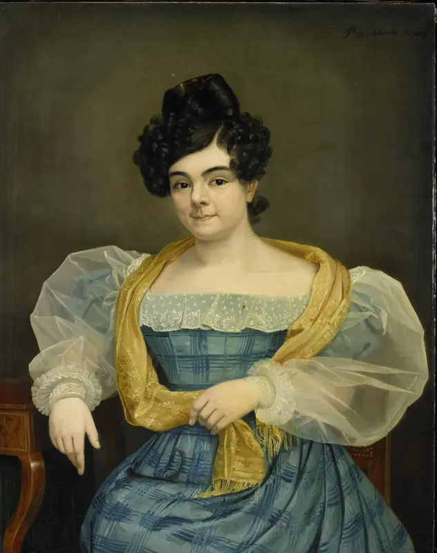 Adriana Johanna van Wijck (1807-86), echtgenote van Johannes Ploos van Amstel Wall Art by Petrus van Schendel - High-Resolution Digital Print