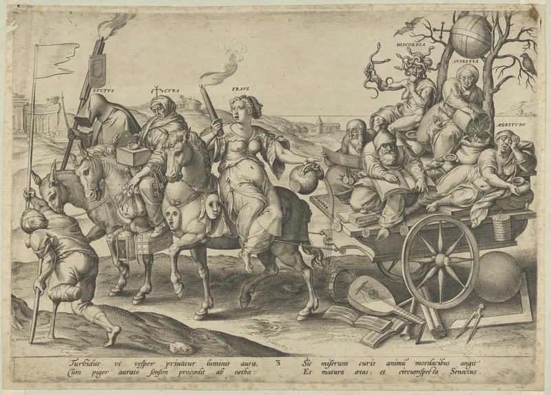 Adulthood (Evening), from "The Four Ages of Man and Death with the Last Judgment" Wall Art by Hieronymus (Jerome) Wierix - High-Resolution Digital Print