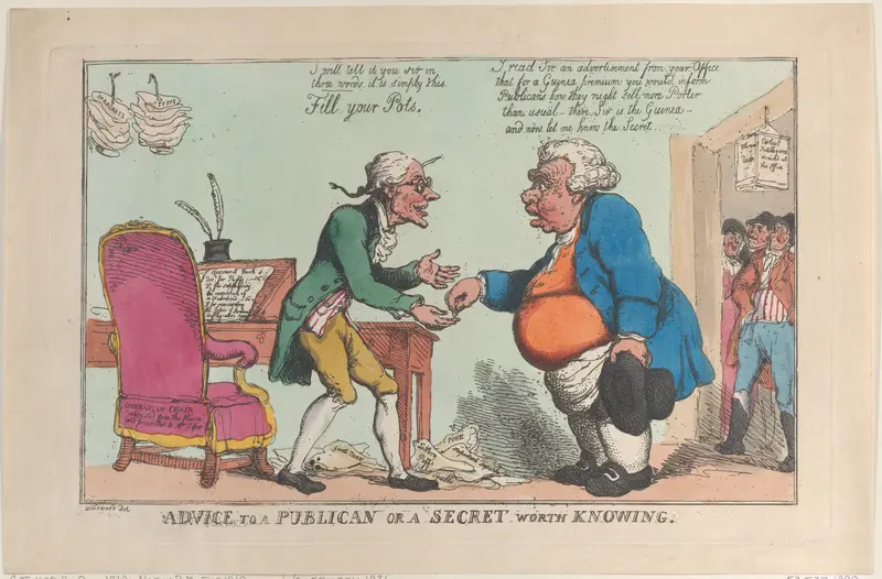 Advice to a Publican, or a Secret Worth Knowing Wall Art by Thomas Rowlandson - High-Resolution Digital Print