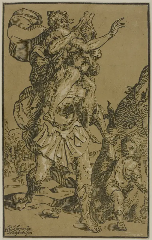 Aeneas and Anchises Wall Art by Ludolph Büsinck - High-Resolution Digital Print