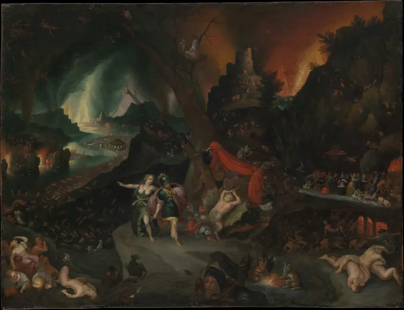 Aeneas and the Sibyl in the Underworld Wall Art by Jan Brueghel the Younger - High-Resolution Digital Print