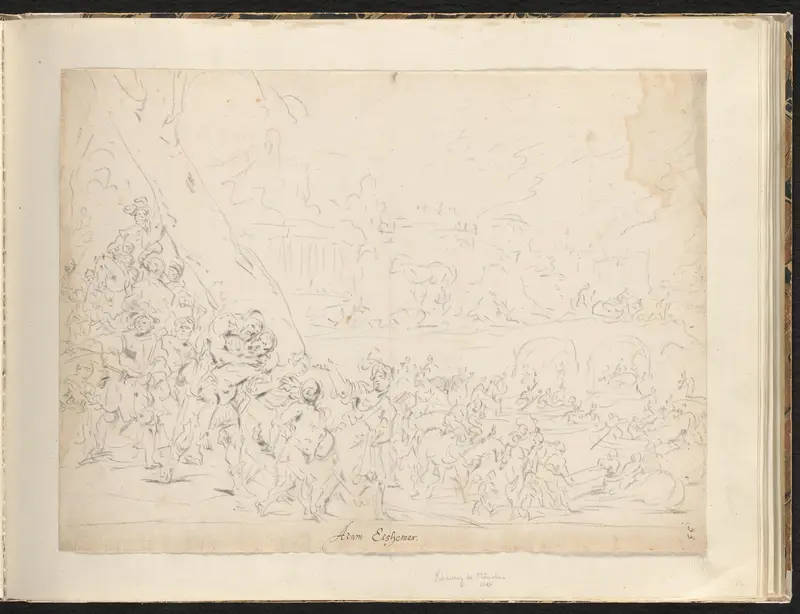 Aeneas draagt zijn vader Anchises uit het brandende Troje Wall Art by Unknown - High-Resolution Digital Print