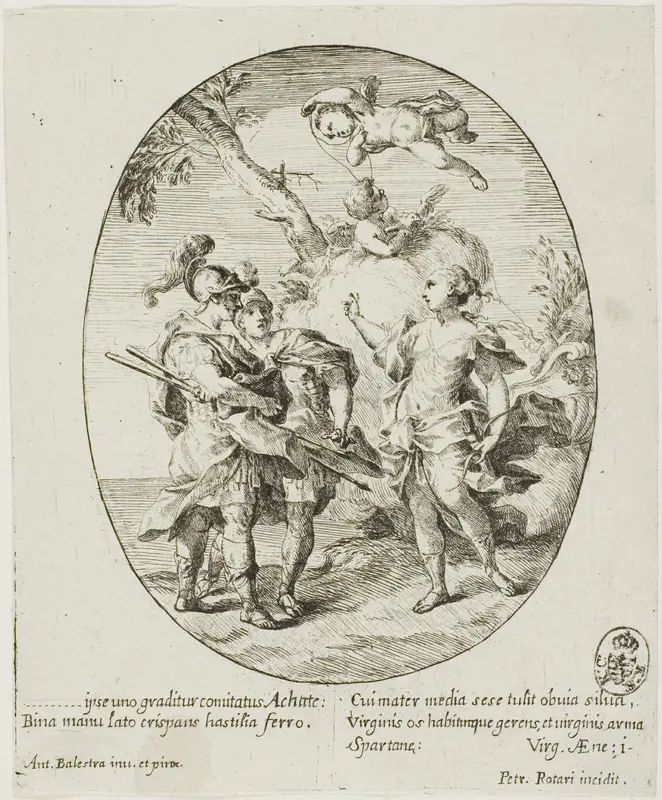 Aeneas, Venus, and Achates Wall Art by Conte Pietro Antonio Rotari - High-Resolution Digital Print