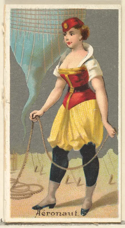 Aeronaut, from the Occupations for Women series (N166) for Old Judge and Dogs Head Cigarettes Wall Art by Goodwin & Company - High-Resolution Digital Print