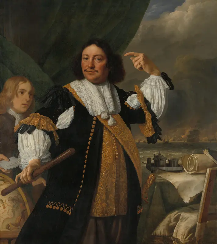 Aert van Nes (1626-93). Luitenant-admiraal Wall Art by Ludolf Bakhuysen - High-Resolution Digital Print