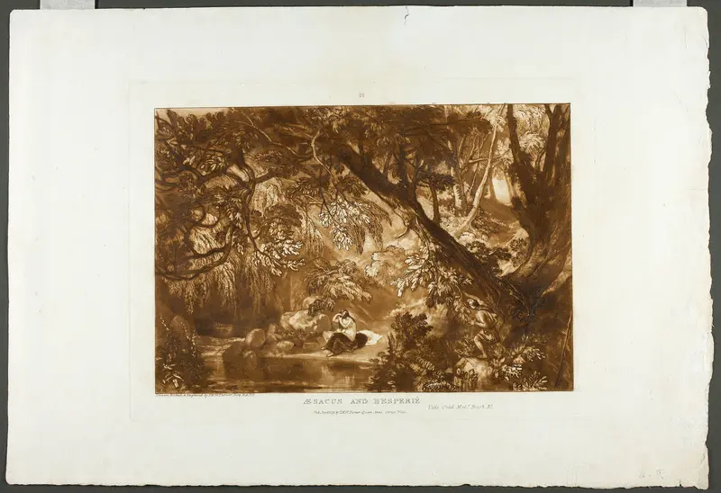 Aesacus and Hesperie, plate 66 from Liber Studiorum Wall Art by Joseph Mallord William Turner - High-Resolution Digital Print