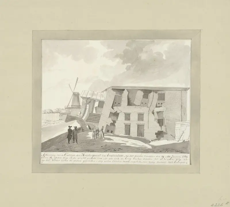 Afbeelding van de oostzijde van de ingestorte Muiderpoort te Amsterdam, 1769 Wall Art by Unknown - High-Resolution Digital Print