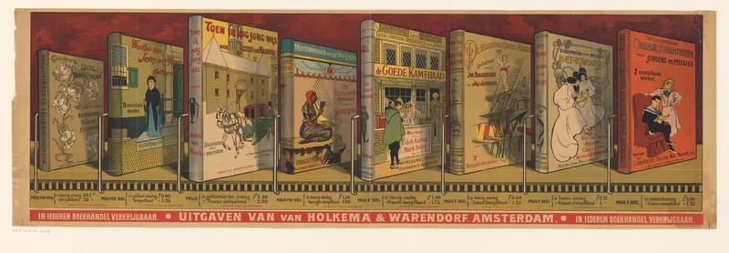 Affiche van uitgever Holkema & Warendorf te Amsterdam Wall Art by Anonymous - High-Resolution Digital Print