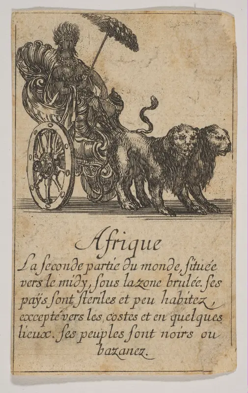 Afrique, from "Jeu de la Géographie" Wall Art by Stefano della Bella - High-Resolution Digital Print