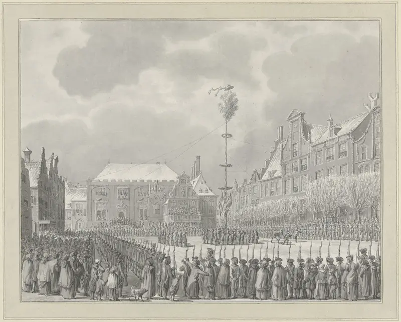 Afschaffing van het Stadhouderschap op de Grote Markt te Haarlem, 1795 Wall Art by Vincent Jansz. van der Vinne - High-Resolution Digital Print