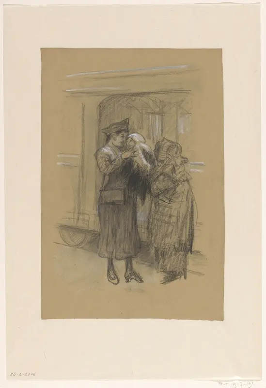 Afscheid op een station Wall Art by Joan Berg - High-Resolution Digital Print