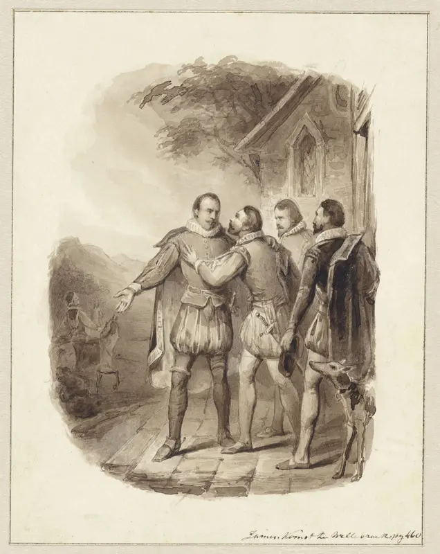 Afscheid van Prins Willem I en de graaf van Egmond Wall Art by Johann Wilhelm Kaiser (I) - High-Resolution Digital Print