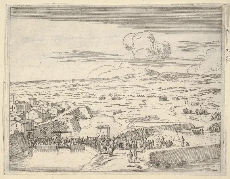 After a Few Days of Seige with the French Army, Francesco I d'Este Takes Prossession of Mortara, The Last of his Great Victories, from "L'Idea di un Principe ed Eroe Cristiano in Francesco I d'Este, di Modena e Reggio Duca VIII [...]" Wall Art by Bartolomeo Fenice (Fénis) - High-Resolution Digital Print