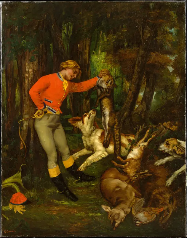 After the Hunt Wall Art by Gustave Courbet - High-Resolution Digital Print
