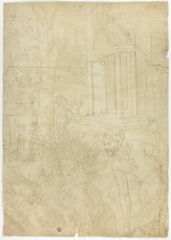 Agamemnon Kneeling in Front of the Temple of Diana