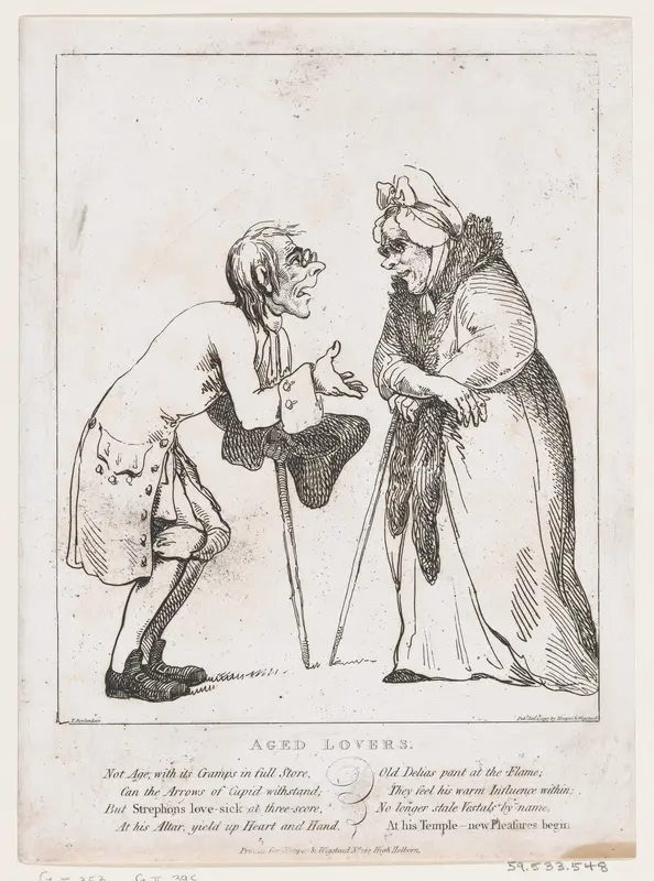 Aged Lovers Wall Art by Thomas Rowlandson - High-Resolution Digital Print